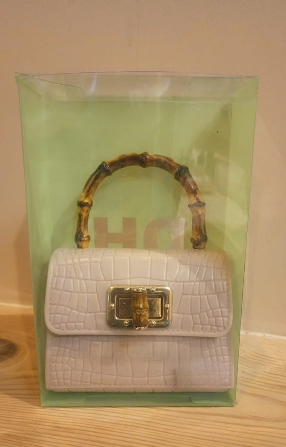 Mini Silicon bags with Wooden frame handles