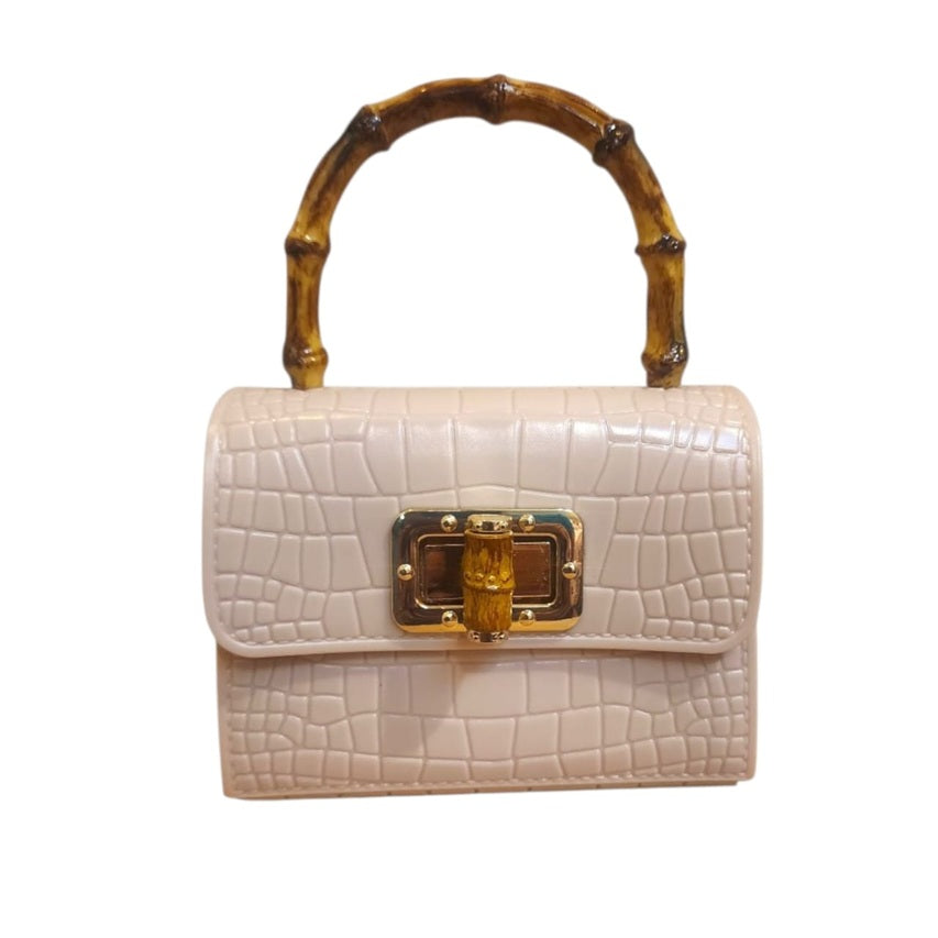 Mini Silicon bags with Wooden frame handles