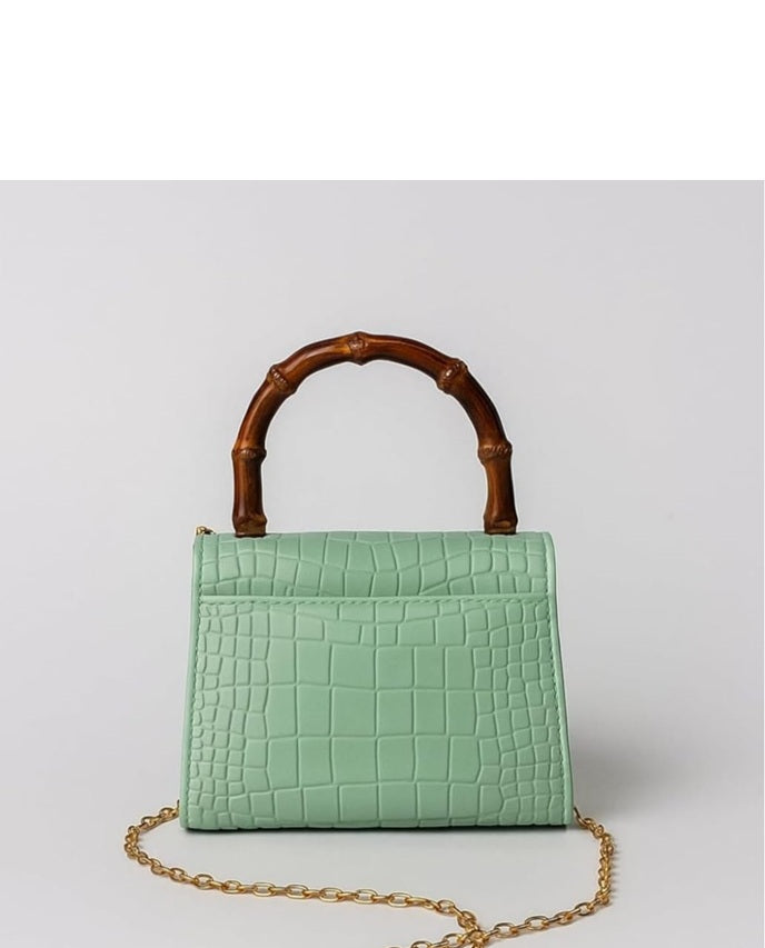 Mini Silicon bags with Wooden frame handles