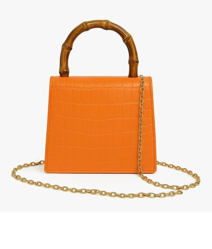 Mini Silicon bags with Wooden frame handles