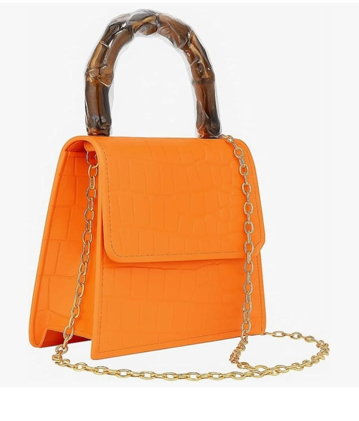 Mini Silicon bags with Wooden frame handles