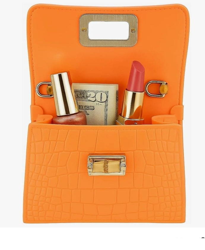 Mini Silicon bags with Wooden frame handles