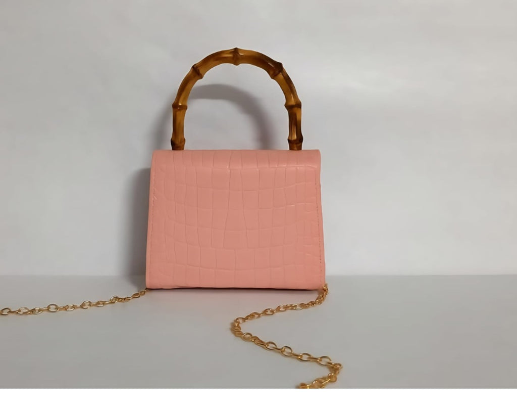 Mini Silicon bags with Wooden frame handles