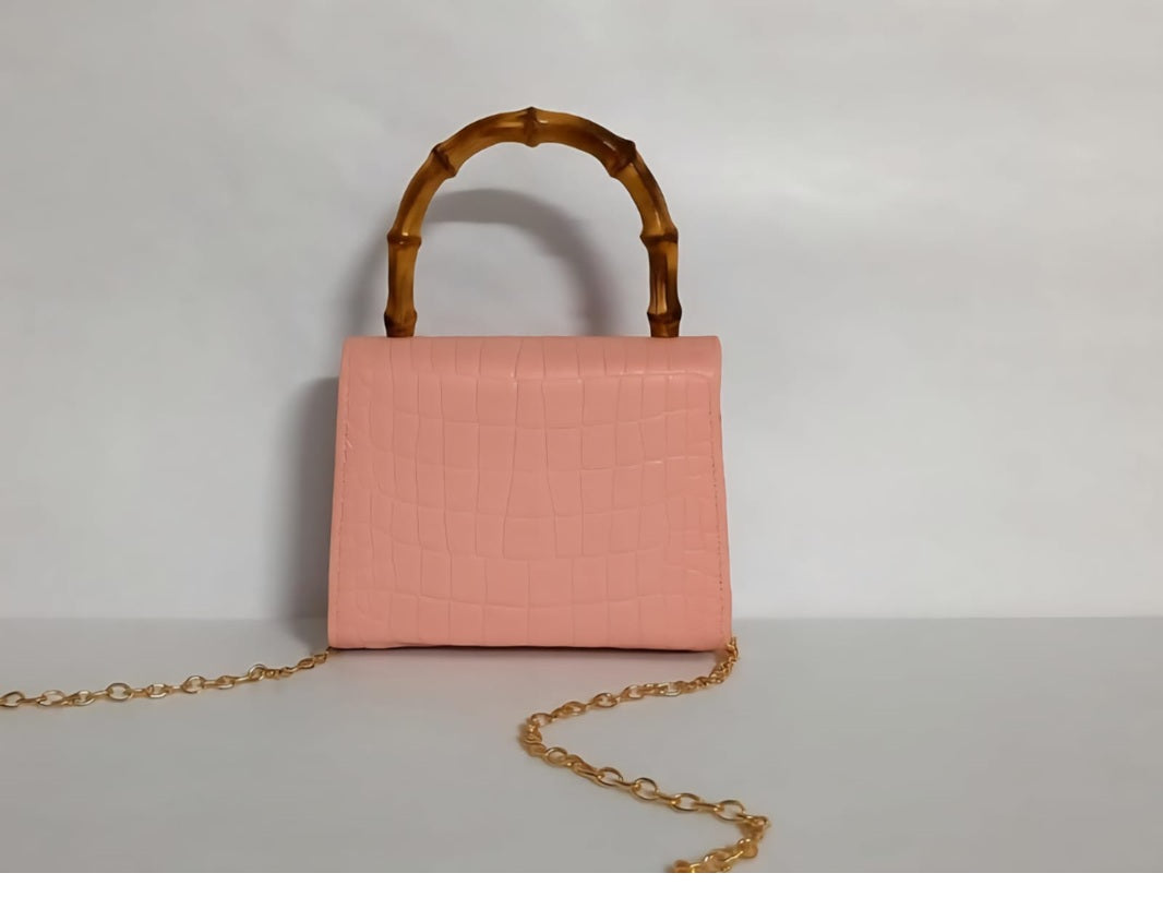 Mini Silicon bags with Wooden frame handles