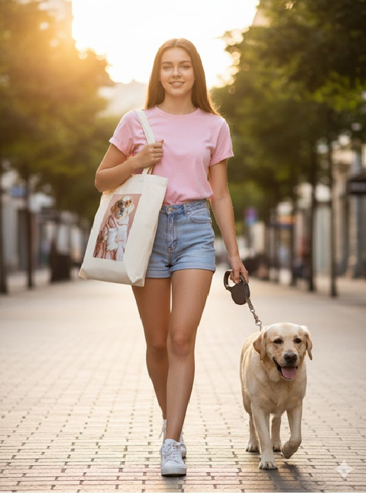 Cotton / Canvas Tote with Pet Theme