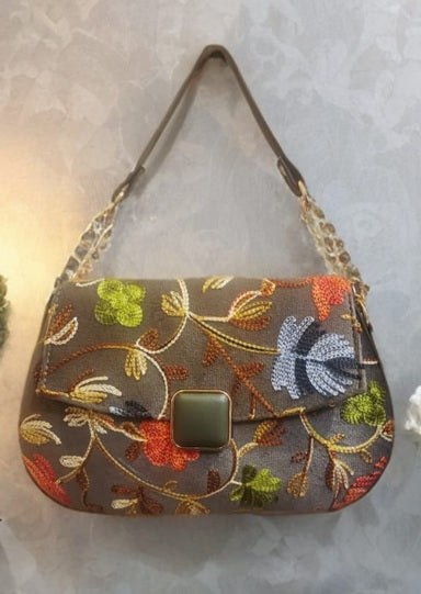 Pashmina Style Embroidered Centre buckle Handbags