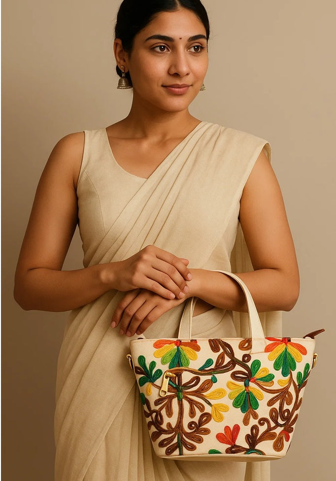 Pashmina style embroidery Bucket