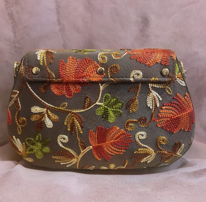 Pashmina Style Embroidered Centre buckle Handbags