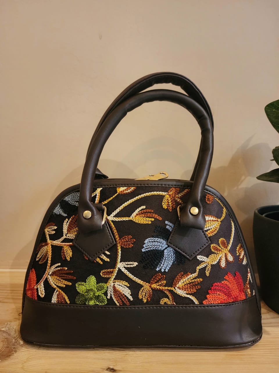Pashmina style embroidered Satchel