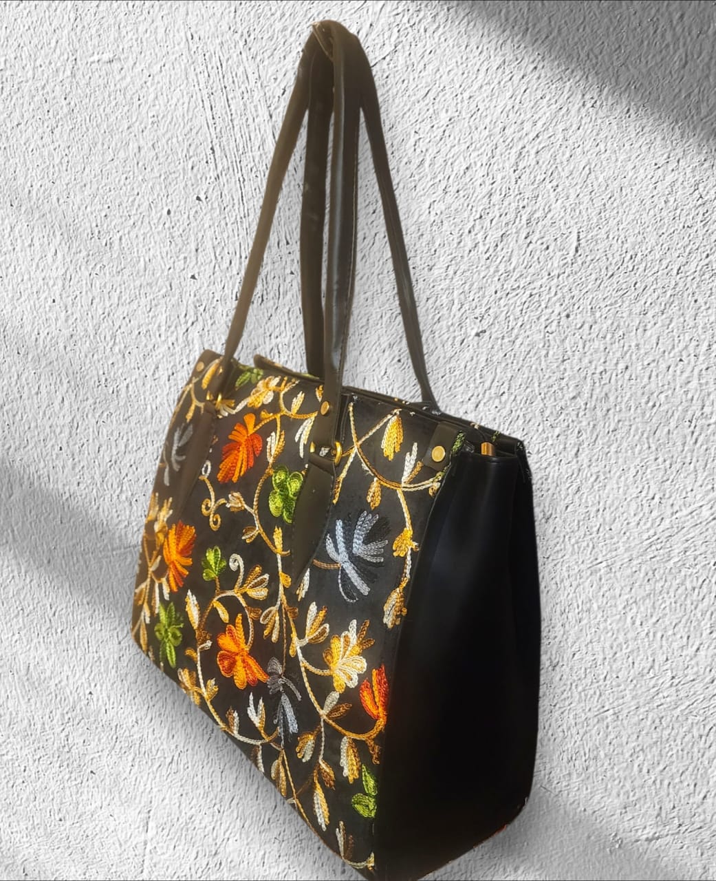 Large Pashmina Style Embroidery Tote