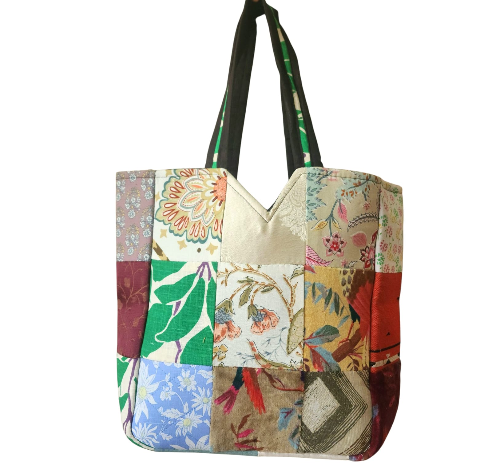 Patchwork Pattern Premium Cotton Tote