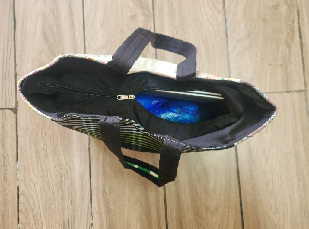 Patchwork Pattern Premium Cotton Tote