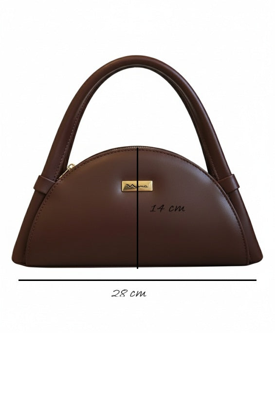 Semicircled shape Soft PU Purse Vintage style