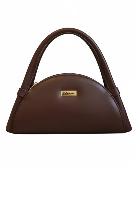 Semicircled shape Soft PU Purse Vintage style