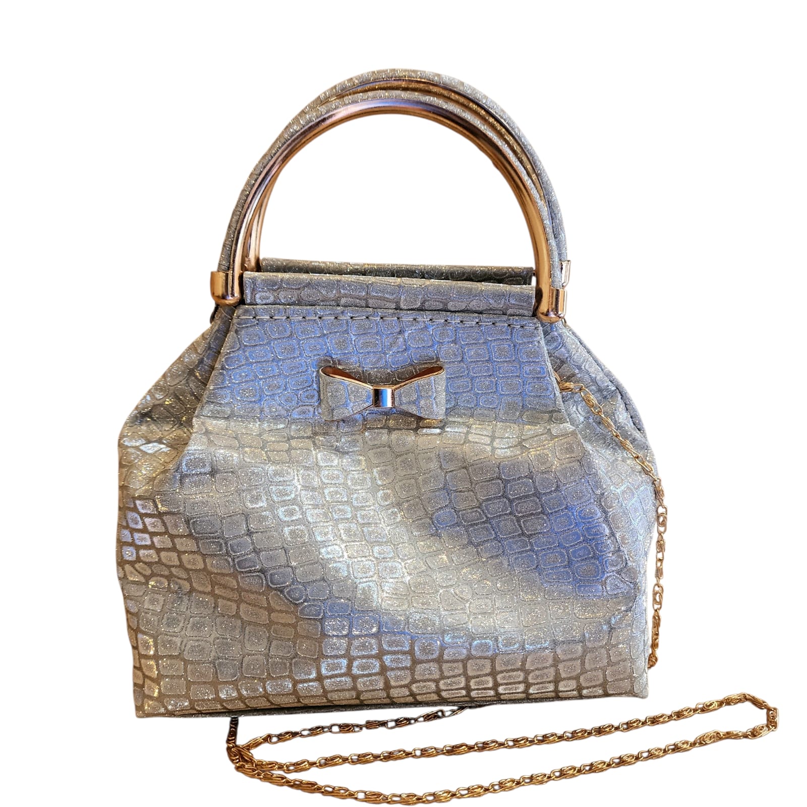 Snakeskin Pattern Shimmer Potli