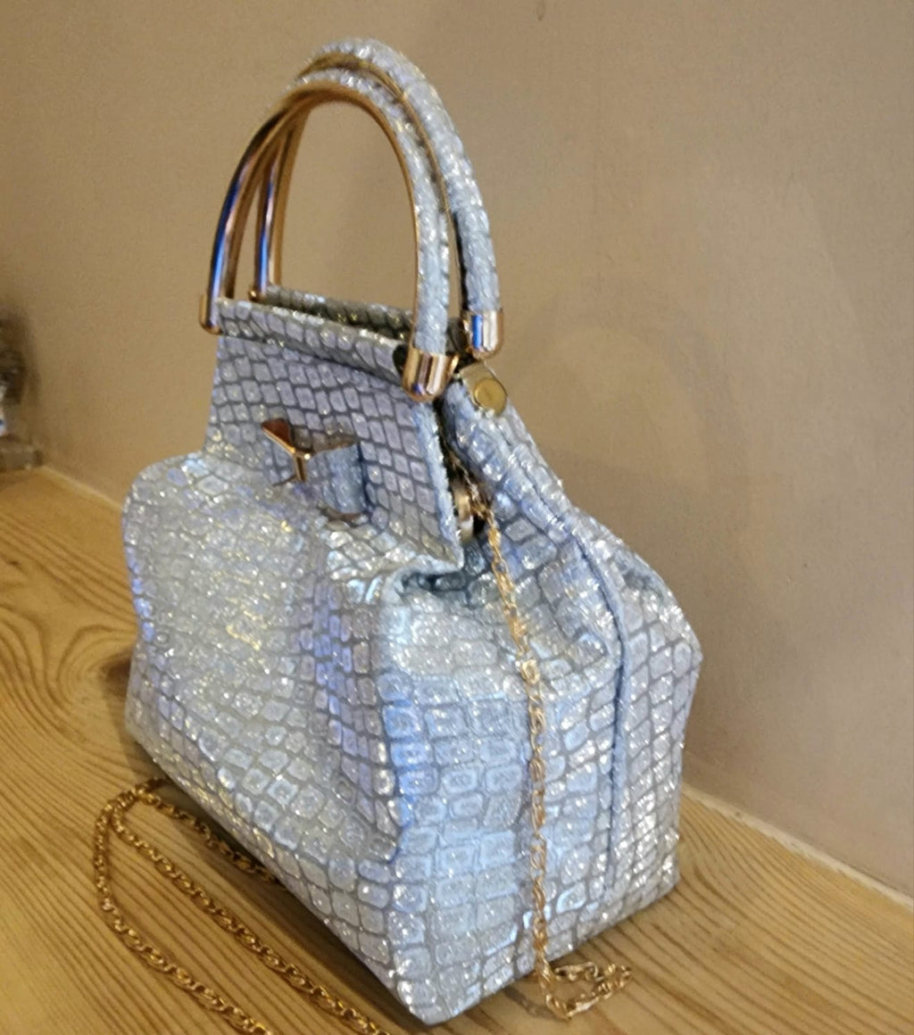 Snakeskin Pattern Shimmer Potli