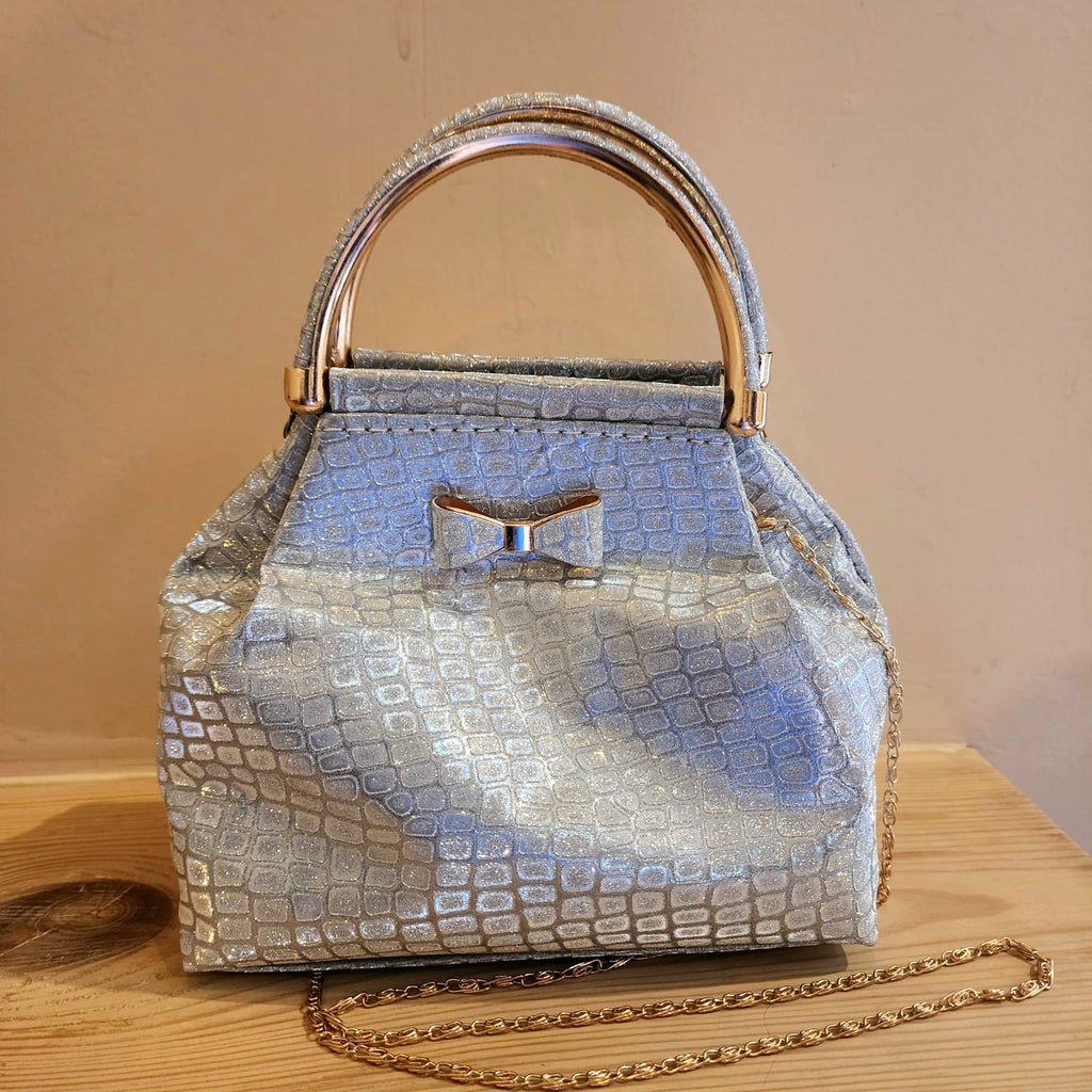 Snakeskin Pattern Shimmer Potli