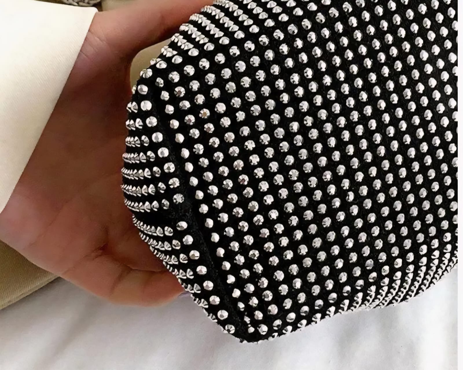 Leatherette Rhinestone studded with heavy Metal Chain - Potli Style